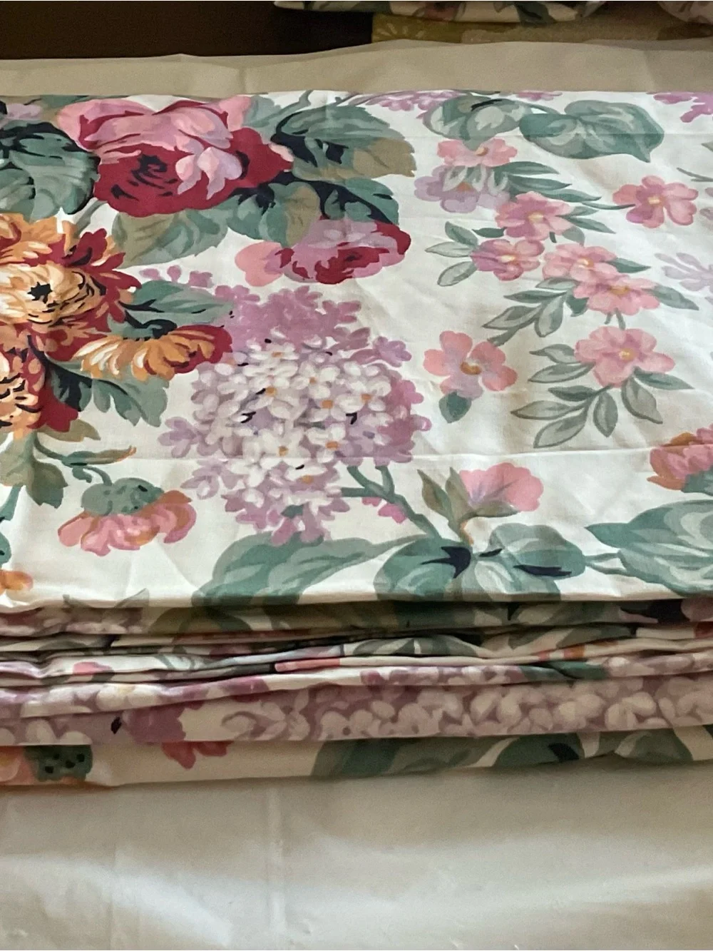 Vintage Ralph Lauren Allison FULL Flat Sheet - NEW, Made In USA